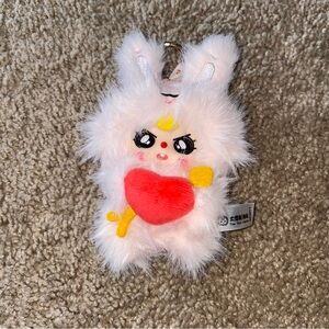 Confirmed Baby Three Cupid plush pink bunny